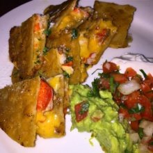 Gluten-free lobster quesadilla from Chef Luis